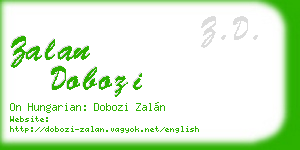 zalan dobozi business card